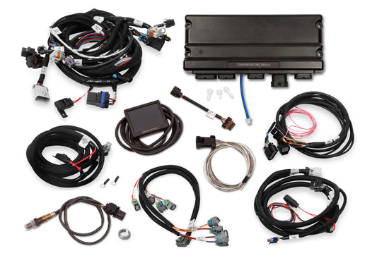 Holley Terminator X Max EFI 550-928 for LS2, LS3 and 2007-2013 Truck/SUV 4.8L 5.3L 6.0L 6.2L Engines - 58x LS with EV6 Injectors, 4L60/4L80 Trans, Drive By Wire Throttle, 3.5" Screen Included