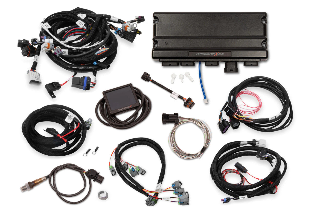 Holley Terminator X Max EFI 550-927 for 1999-2006 LS Truck 4.8L 5.3L 6.0L Engines - 24x LS with Multec 2 Injectors, 8-Pin DBW Harness, 4L60/4L80 Trans, 3.5" Screen Included - LM7 LQ4 LQ9 LR4 L33